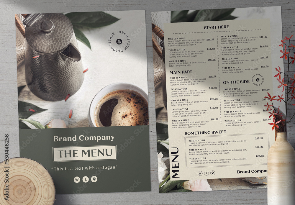 Restaurant Menu Layout Stock Template | Adobe Stock