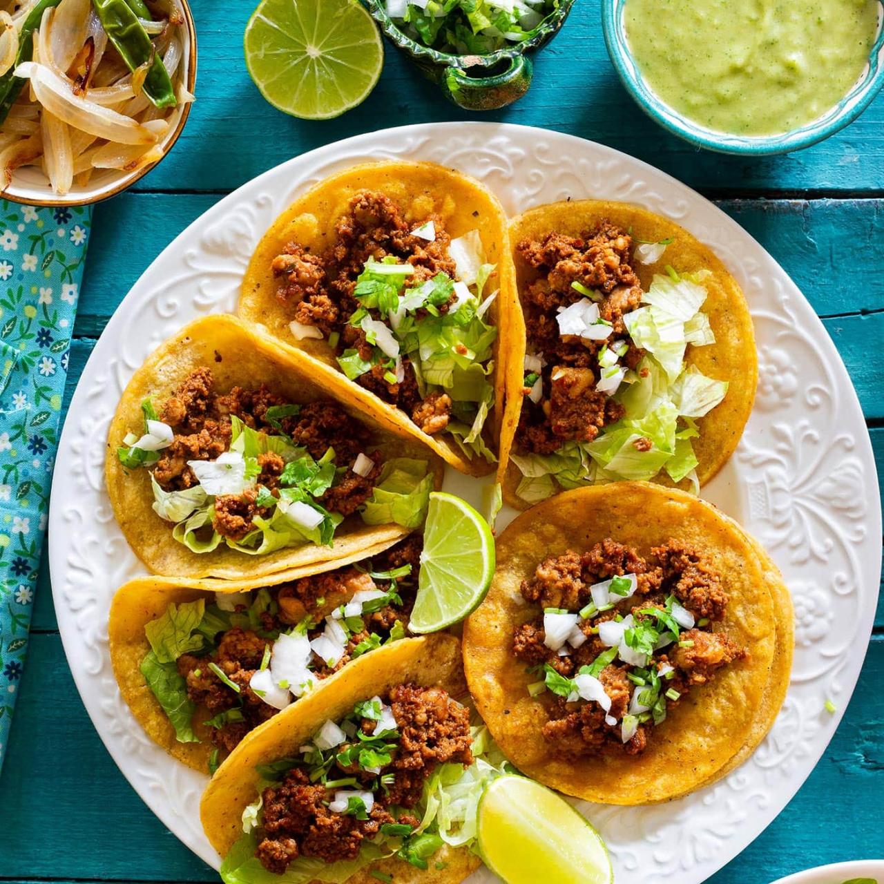 Walnut Chorizo Tacos with Pineapple Salsa Recipe - Pinch of Yum