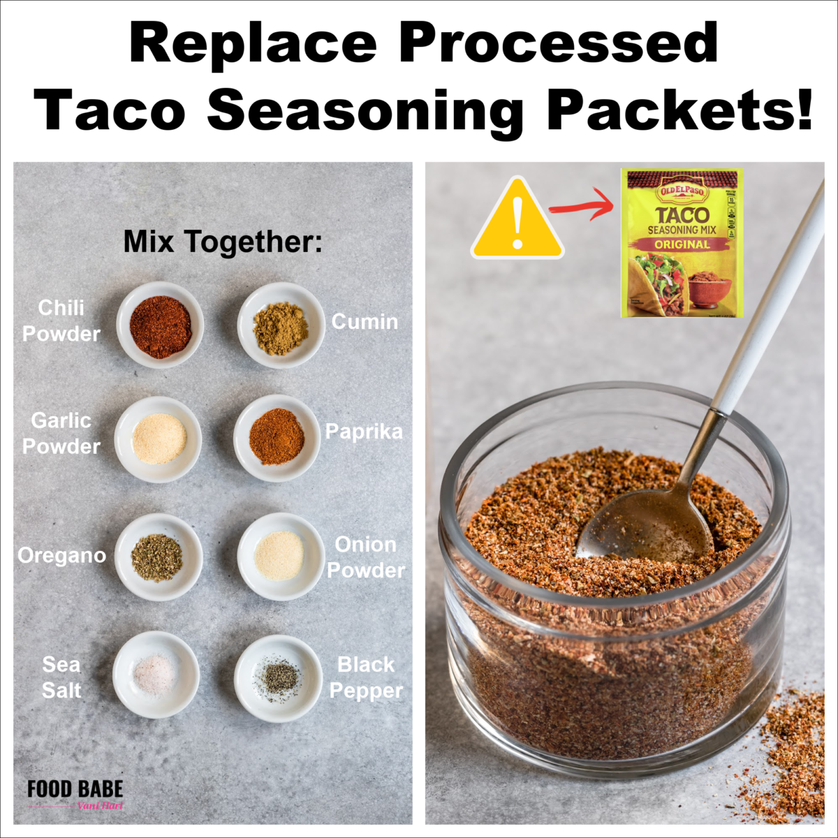Homemade Taco Seasoning Recipe (Replace Packets Full Of Processed ... Homemade Taco Seasoning Recipe (Replace Packets Full Of Processed ...