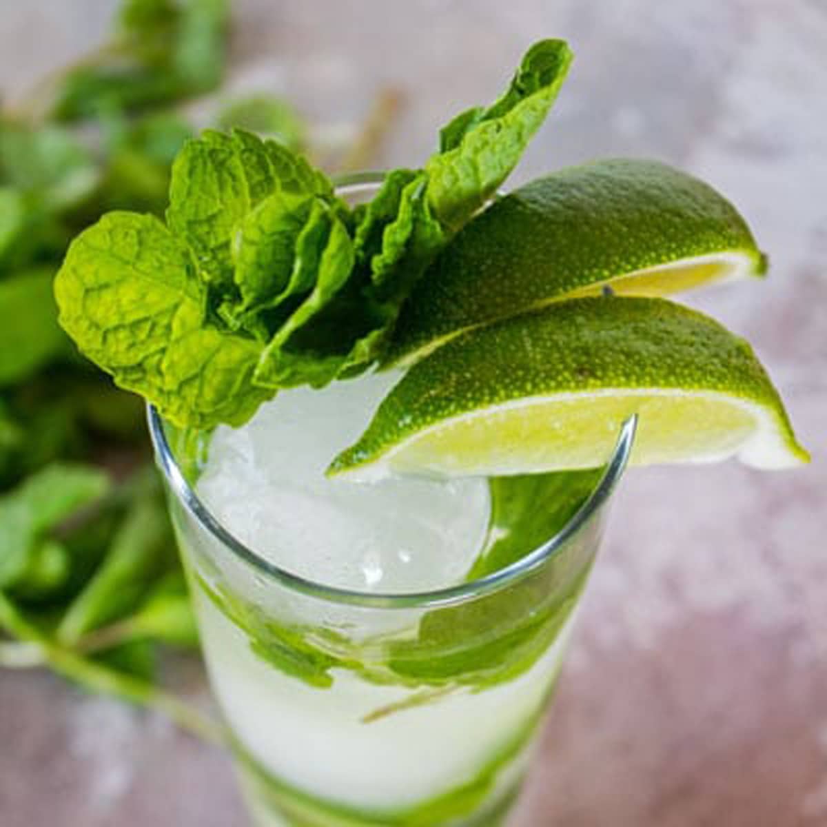 Classic Mojito Cocktail with Rum, Lime and Fresh Mint.Generative AI ...