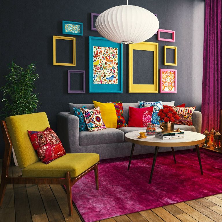 28 Vibrant And Colorful Living Room Decor Ideas - Shelterness