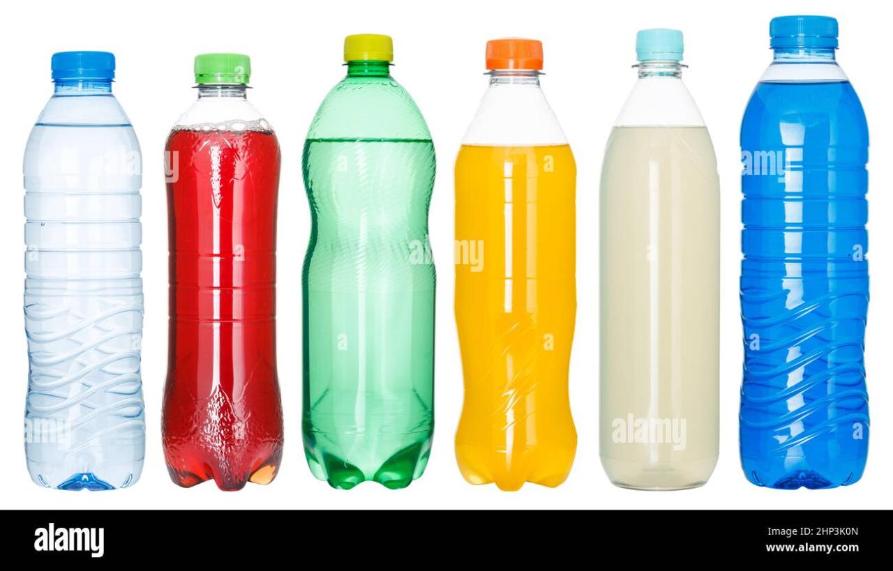 Drinks lemonade cola drink softdrinks in bottles isolated on a white ...